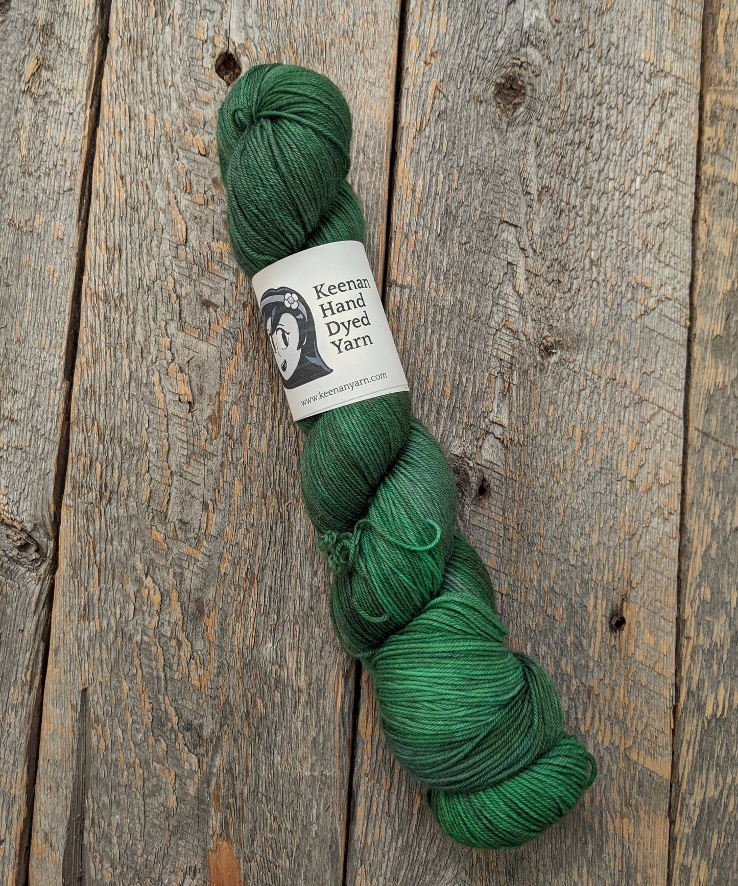 green hand dyed yarn, sock yarn, twisted skein, Keenan hand dyed, merino yarn, wool yarn, merino nylon yarn