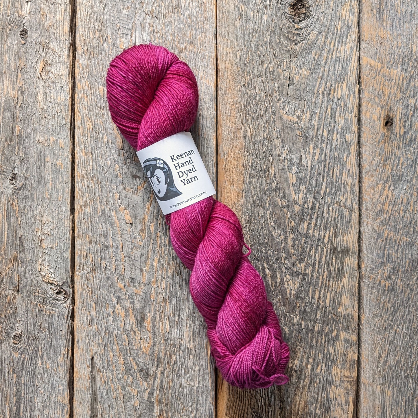 red violet hand dyed yarn, sock yarn, twisted skein, Keenan hand dyed, merino yarn, wool yarn, merino nylon yarn