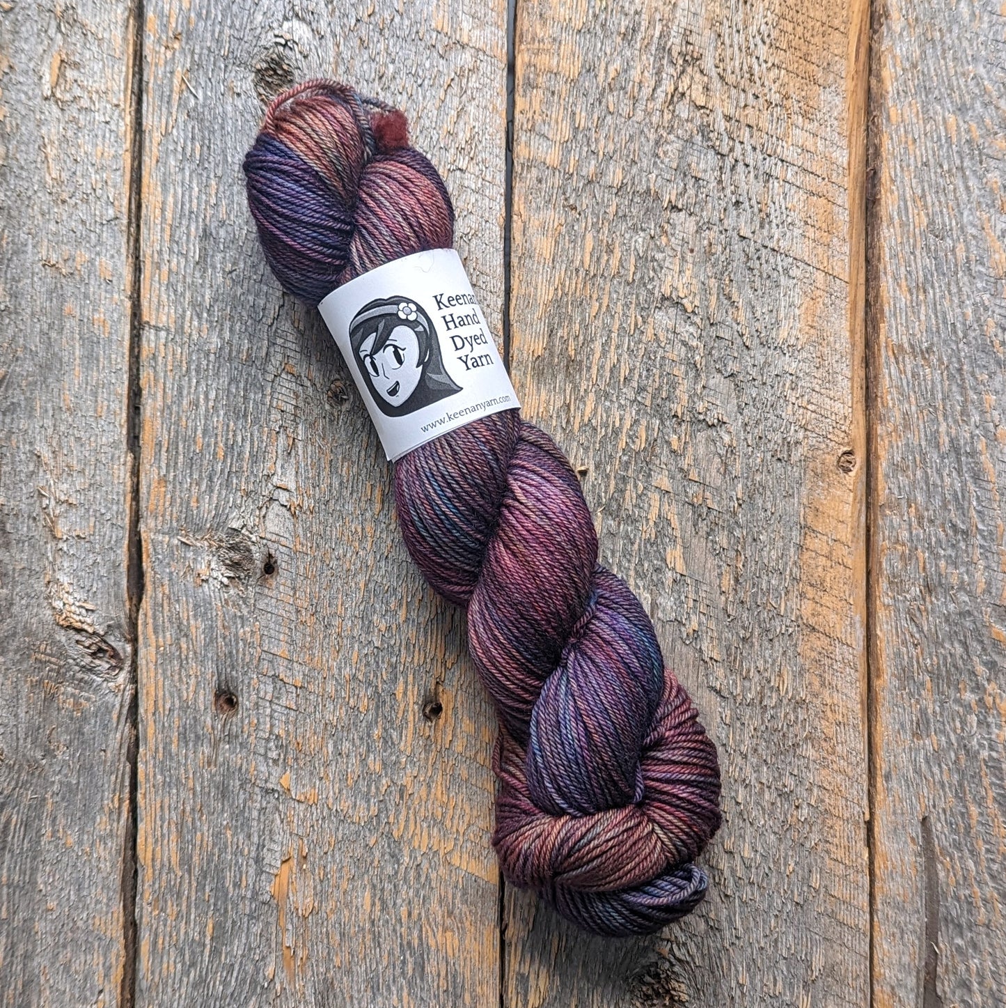 purple BFL, mulitcolored purple yarn, bluefaced leicester, yarn, DK yarn, purple yarn, superwash