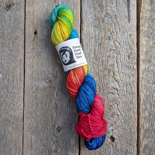 rainbow BFL, bluefaced leicester, yarn, DK yarn, superwash