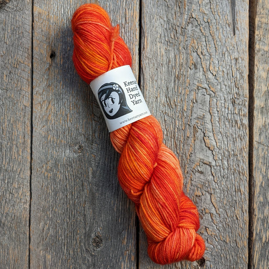 orange BFL, bluefaced leicester, yarn, DK yarn, orange yarn, superwash