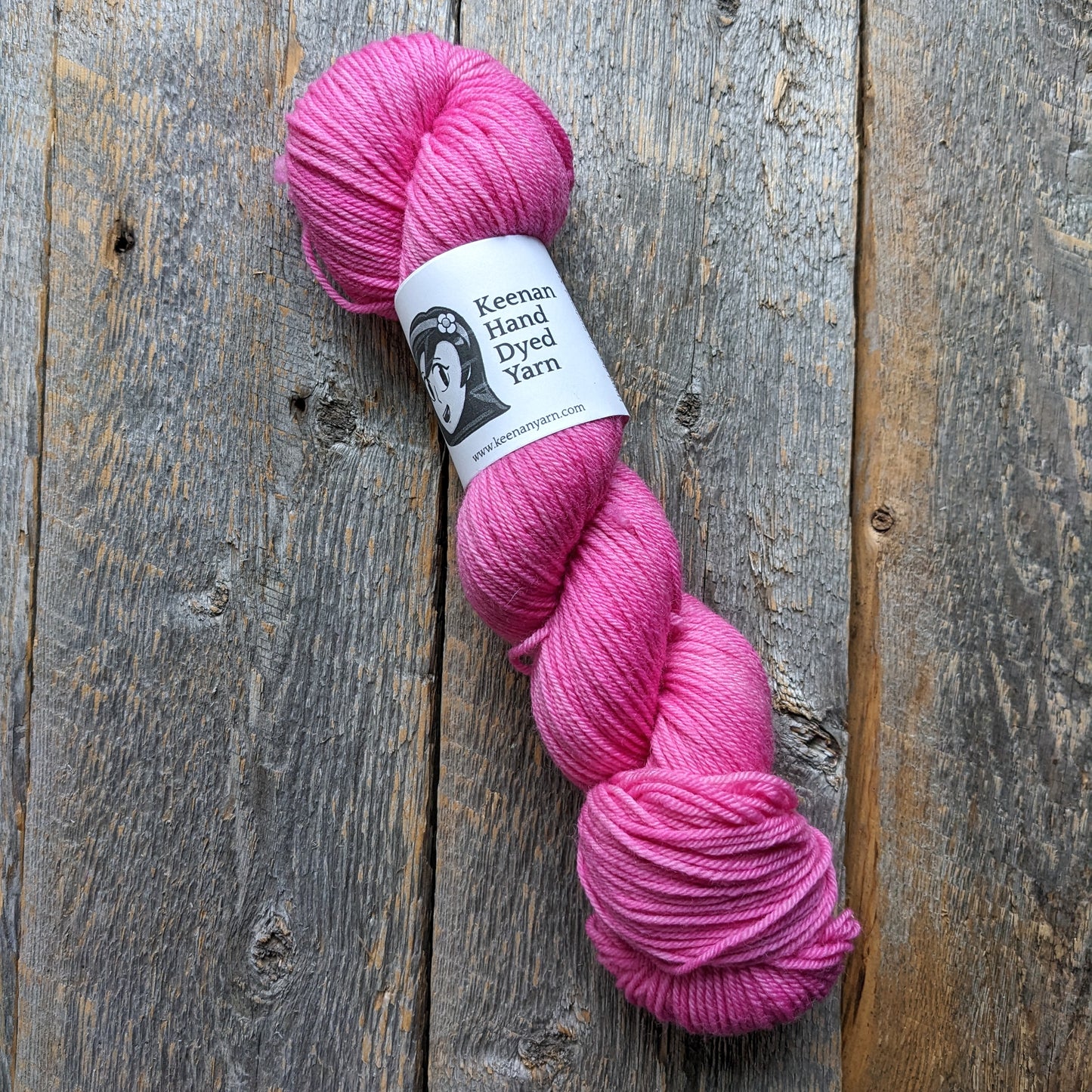 pink BFL, bluefaced leicester, DK yarn, pink yarn, superwash, pink hand dyed yarn